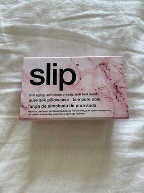 slip Pink Marble Pure Silk Pillowcase Box